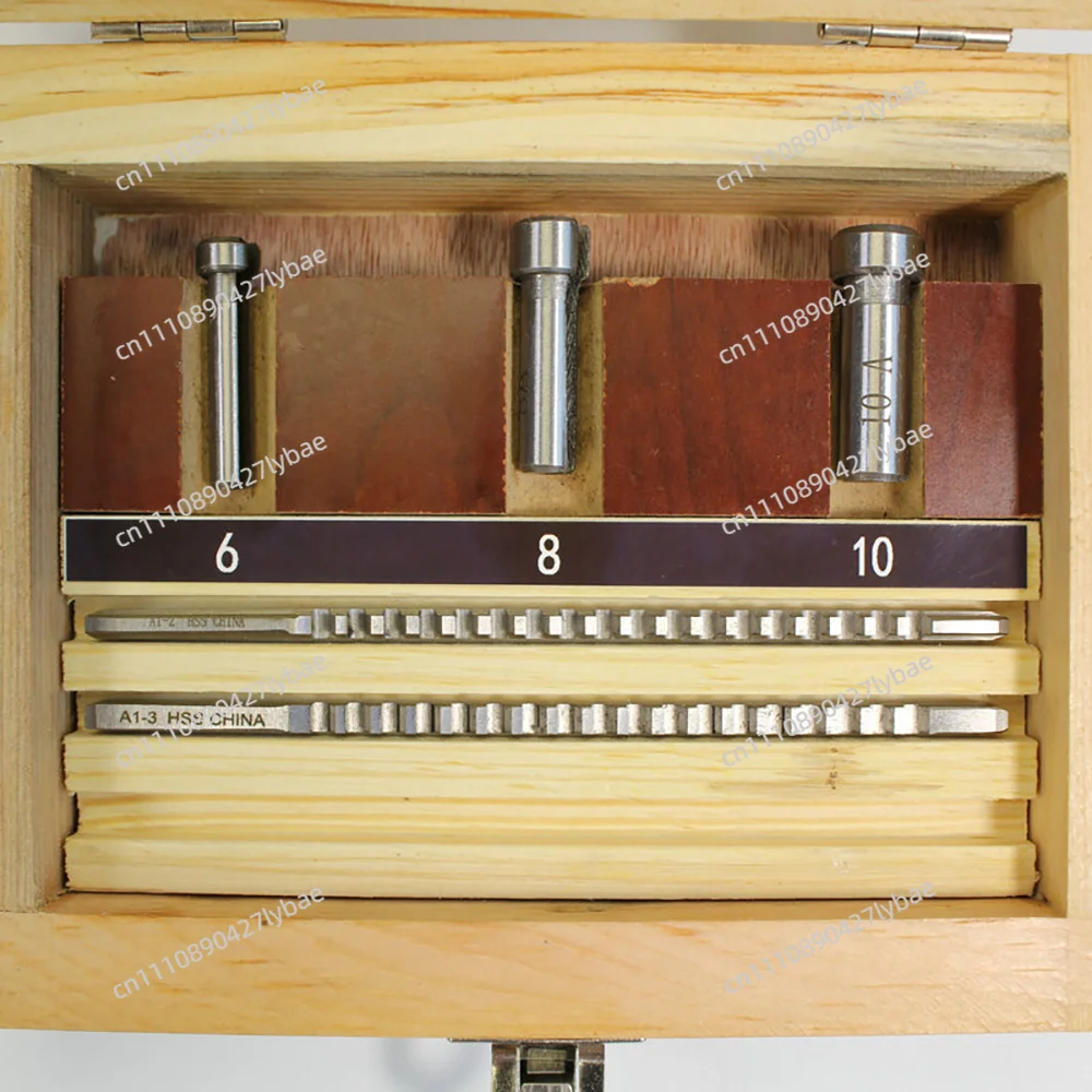 Keyway Broach Set, Metric Sized 2mm 3mm Broaches 6/8/10 Collared Bushings With Shims CNC Cutting Tools