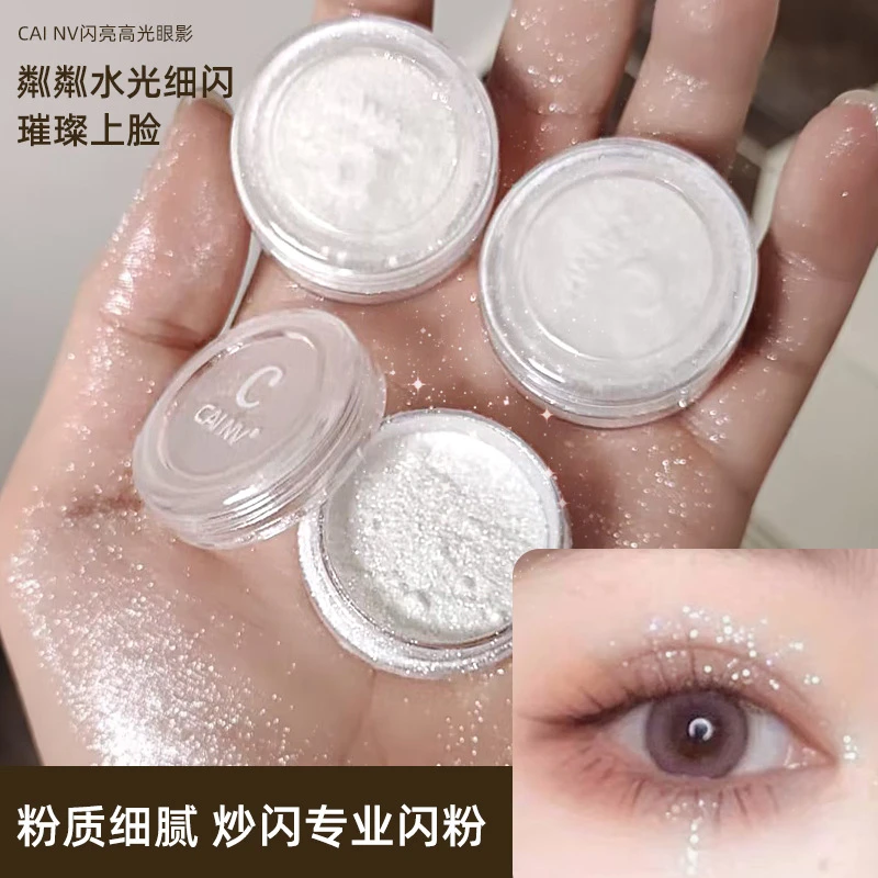 Glitter markeerstiftpoeder, hoogglans poeder lichaam en gezicht glitter parelachtige poeder make-up, verhelderende huid sleutelbeen bruidsbruiloft