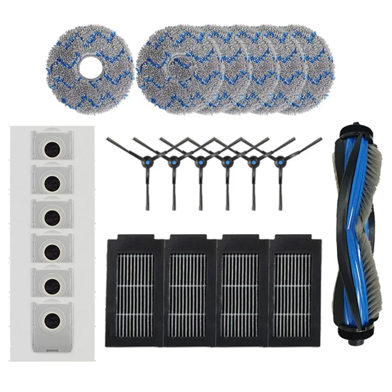 ABWM-For ECOVACS DEBOT T50 PRO OMNI استبدال أجزاء الملحقات الرئيسية الجانب فرشاة فلتر Hepa ممسحة القماش أكياس الغبار