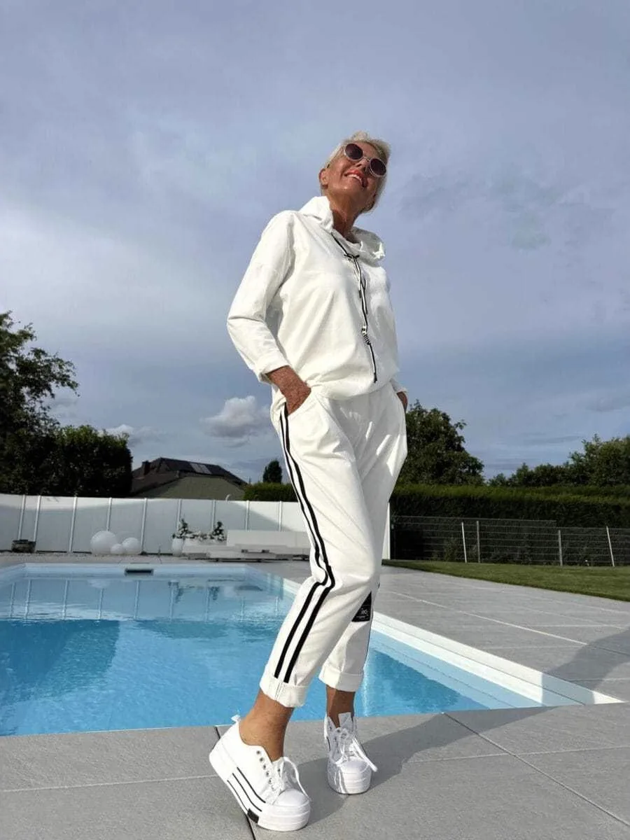 

Длинный женский костюм для похудения, круглый Ne Pure Color, осенне-зимний новый комплект с длинными брюками в стиле пэчворк с поясом