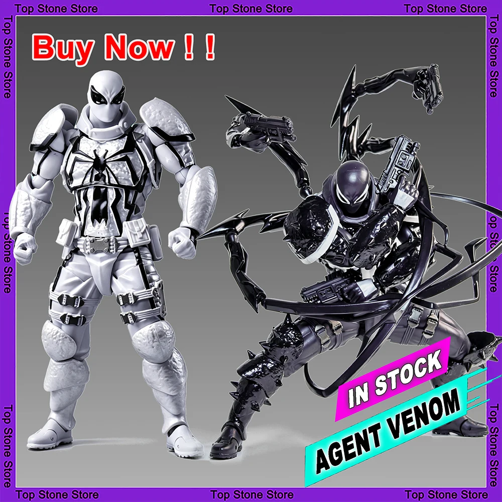 

Kaiyodo Agent Anti Venom Figure Revoltech Amazing Yamaguchi Agent Venom Action Figure 16cm Marvel Ko Model Toys Holiday Gifts