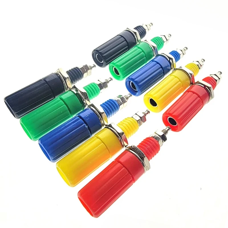 10PCS 4mm Binding Post FOR Speaker Banana Plug Test Probe Conversion ADAPTER Audio Panel Socket Instrument Wiring Terminal