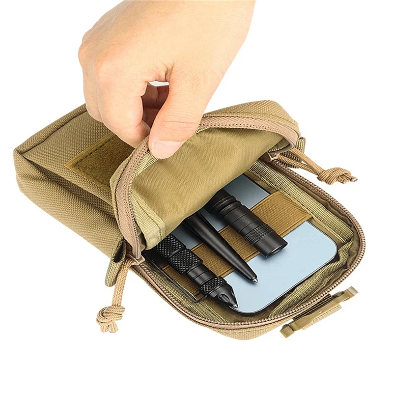Reiserucksack Schultergurt Kleinigkeiten Taschen Pack Schlüssel Taschenlampe Handytasche Molle Outdoor Camping EDC Werkzeuge Tasche Zubehör – Detail 16