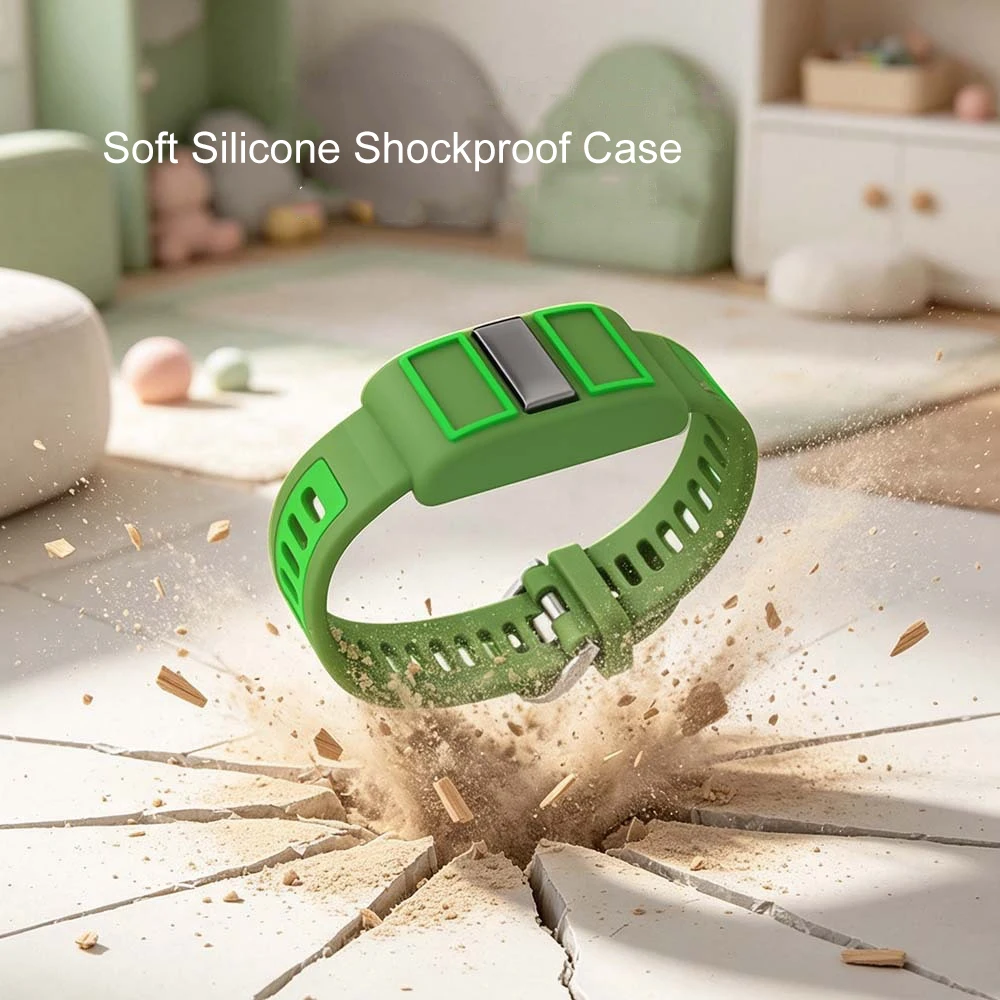 Silicone Full Coverage Strap Compatible with Hume Band Smart Band, Solid Color Soft Case, Scratch Resistant & Dustproof