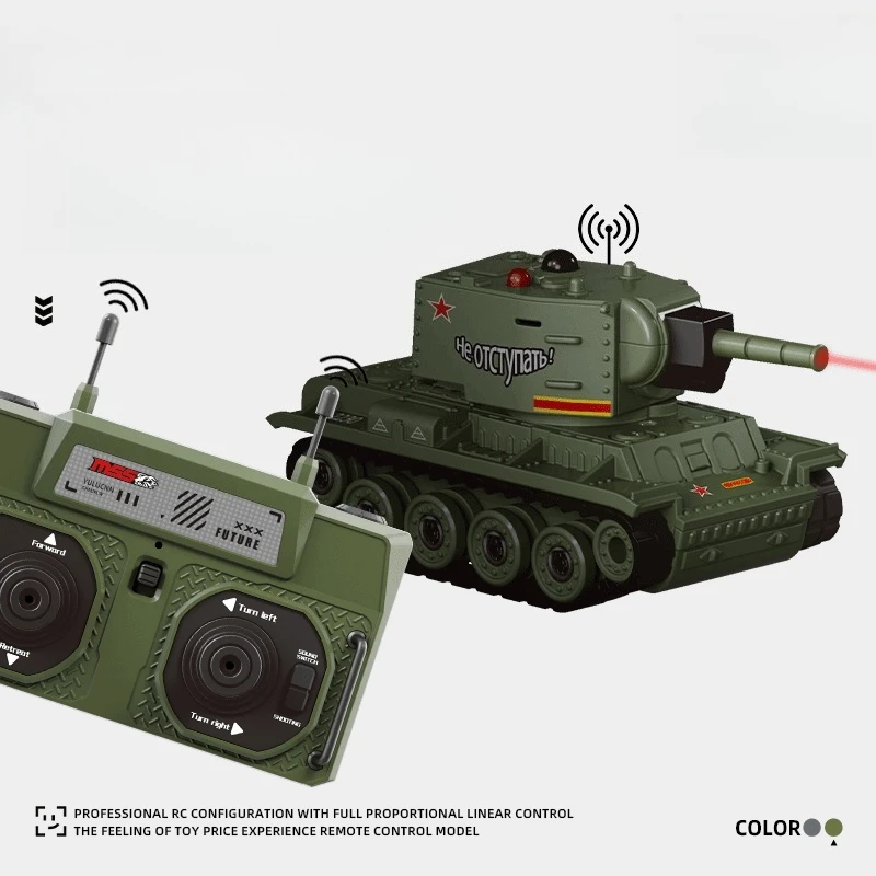 Mini Czołg na Biurko Sterowany Pilotem Pełnowymiarowy Podczerwień Bitwa Interaktywny Model Symulacyjny Czołgu Samochód Zdalnie Sterowany Zabawka Prezent