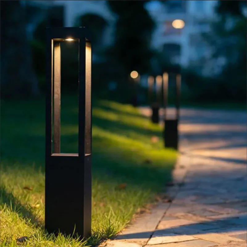 Modern LED Outdoor Landscape Lighting Waterproof Lawn Lamp Aluminum Square Street Light For Garden Courtyard Villa Decor Luster