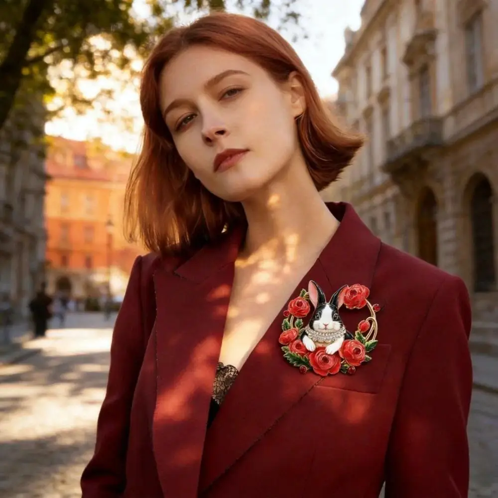 Baroque Luxury Magpie, Fox, Cat, Dog, Rabbit, and Other Animal-Themed Brooches and Pins for Men and Women, Jewelry Accessories