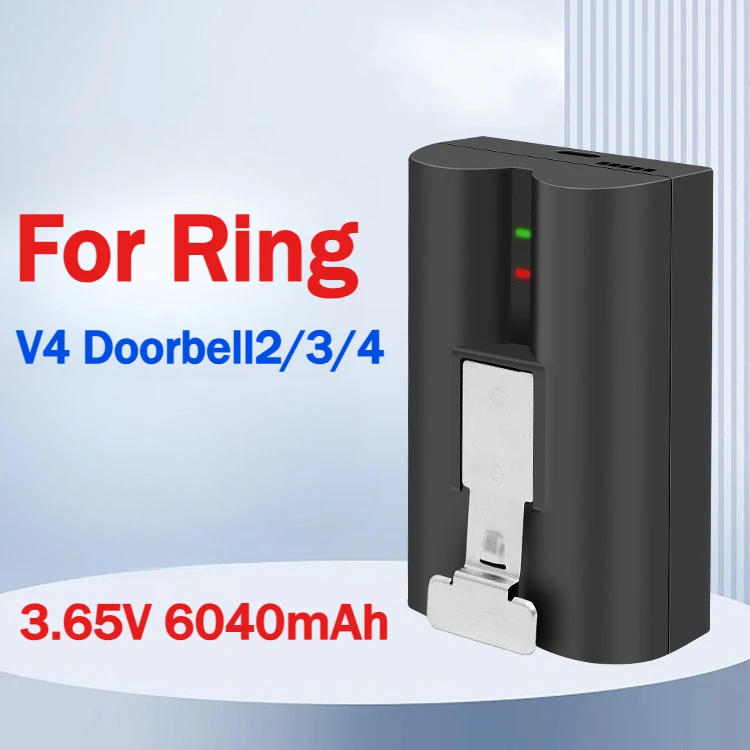For Ring-Video V4 Compatible with Ring Video Doorbell  3.65V 6040mAh Li-ion Battery