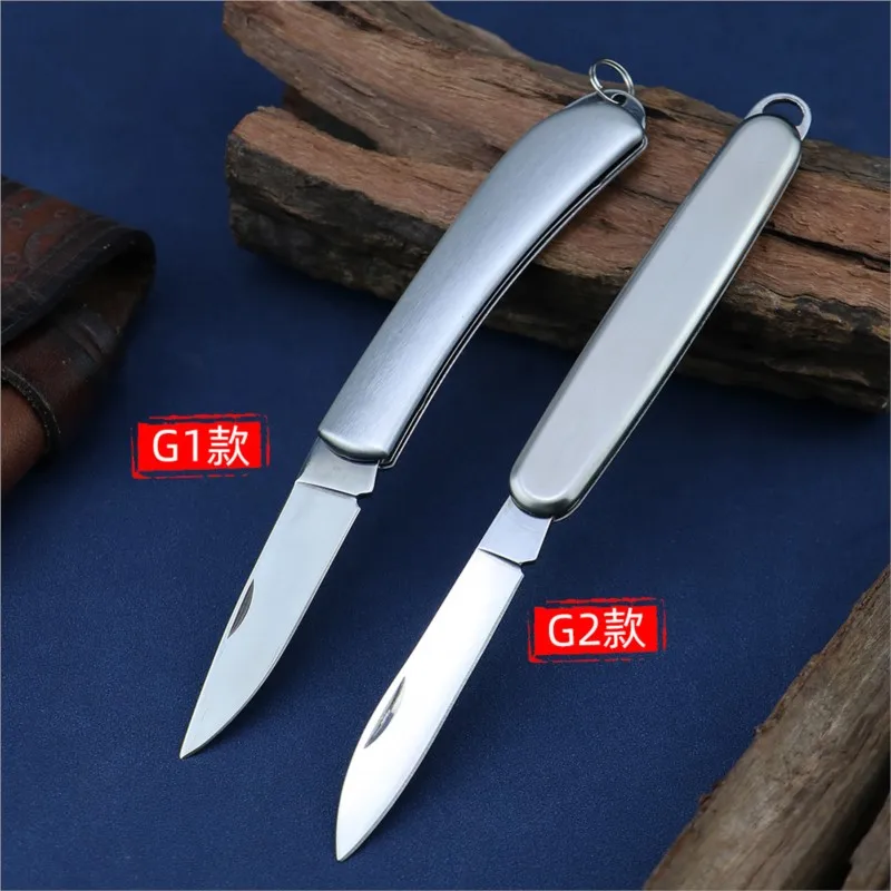 Folding Fruit Knife Camping Kitchen Sharp Mini Folding Stainless Steel Pocket Outdoor Pocket Practical Travel Mini Faca Inox