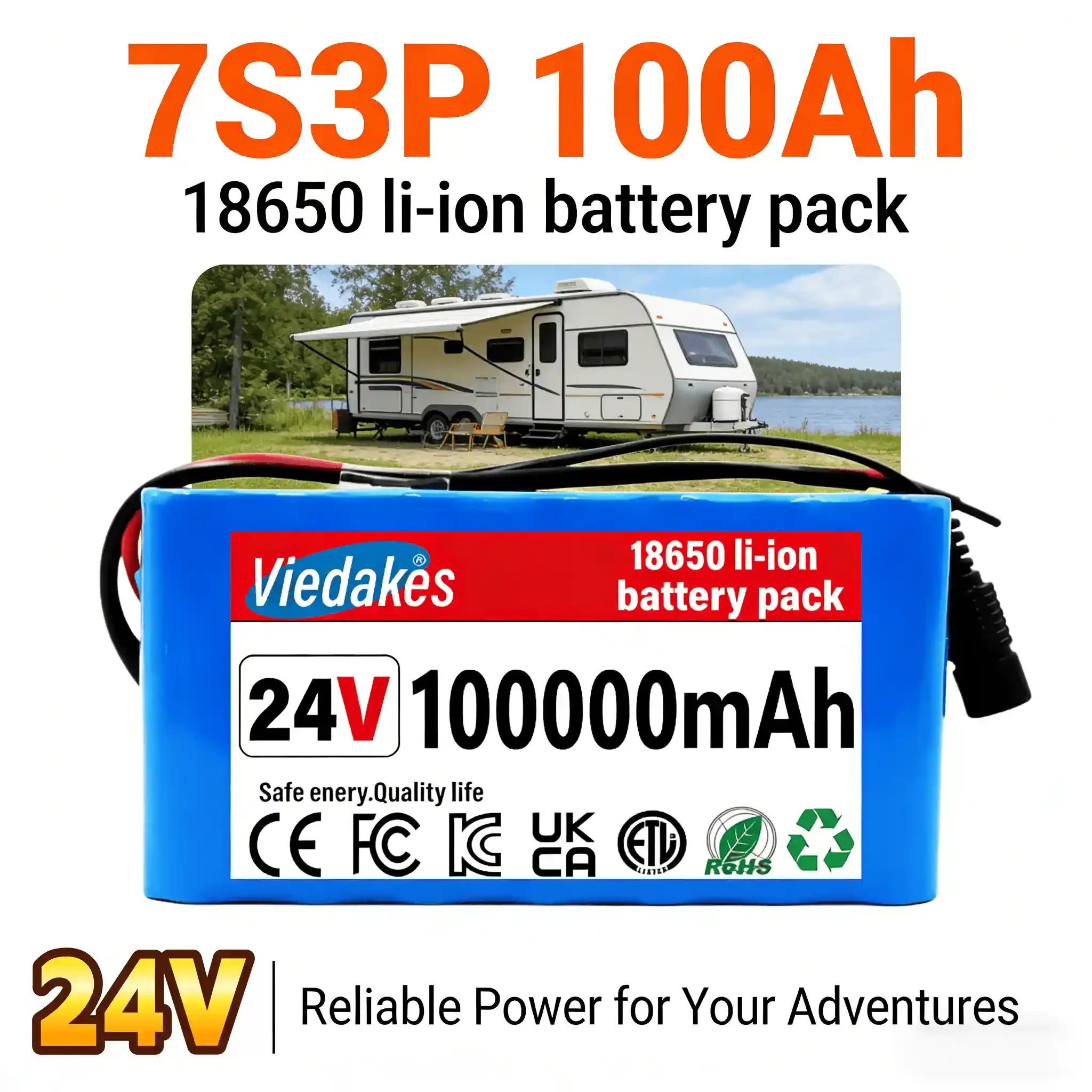 

VIEDAKES 24V 7S3P 18650 10Ah Battery Safe Reliable Power Source for Electric Wheelchair and Medical Devices⚡️