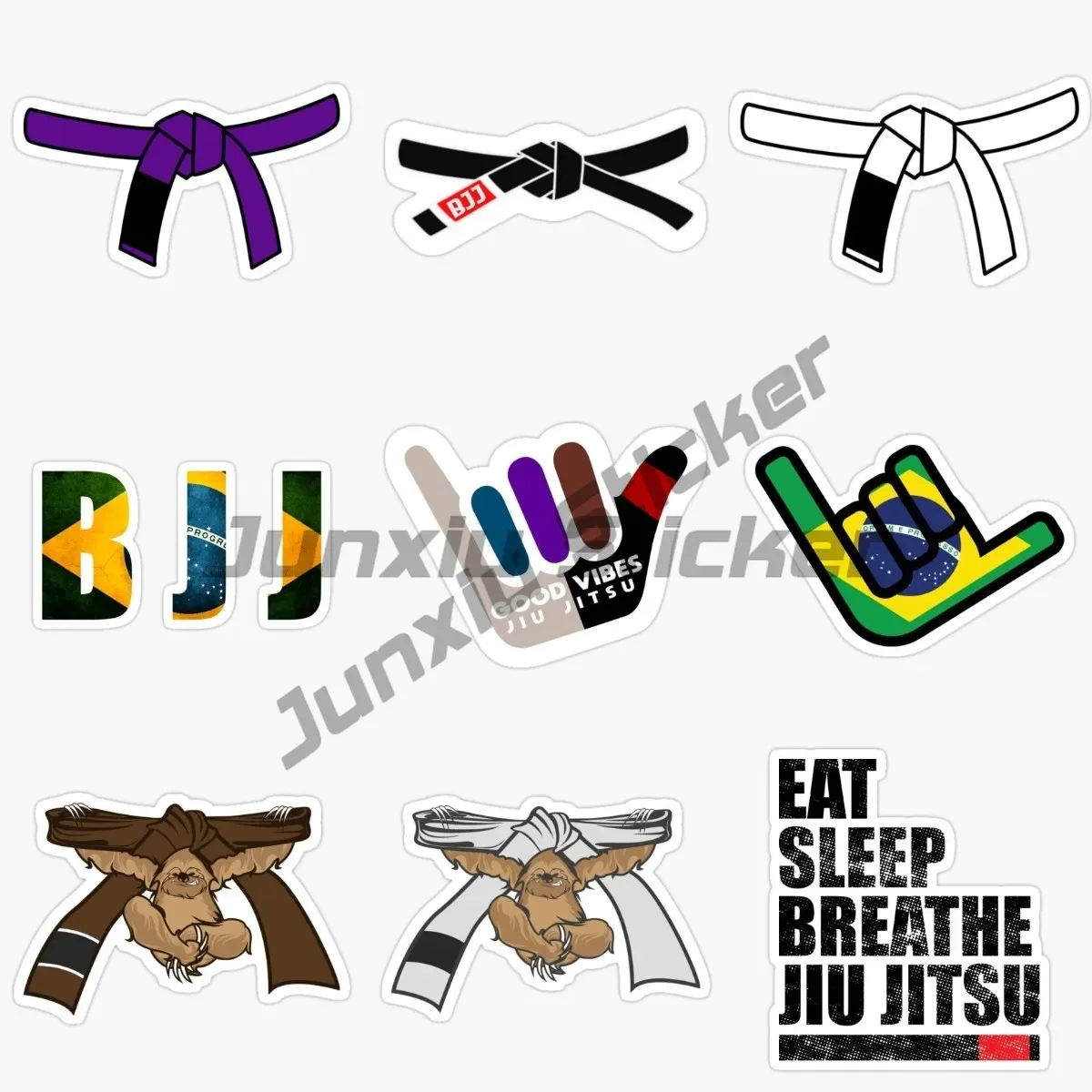 

Jiu Jitsu PVC Sticker Decal for Wall Window Suitcase Laptop Mirror Scooter Moto Car Stickers