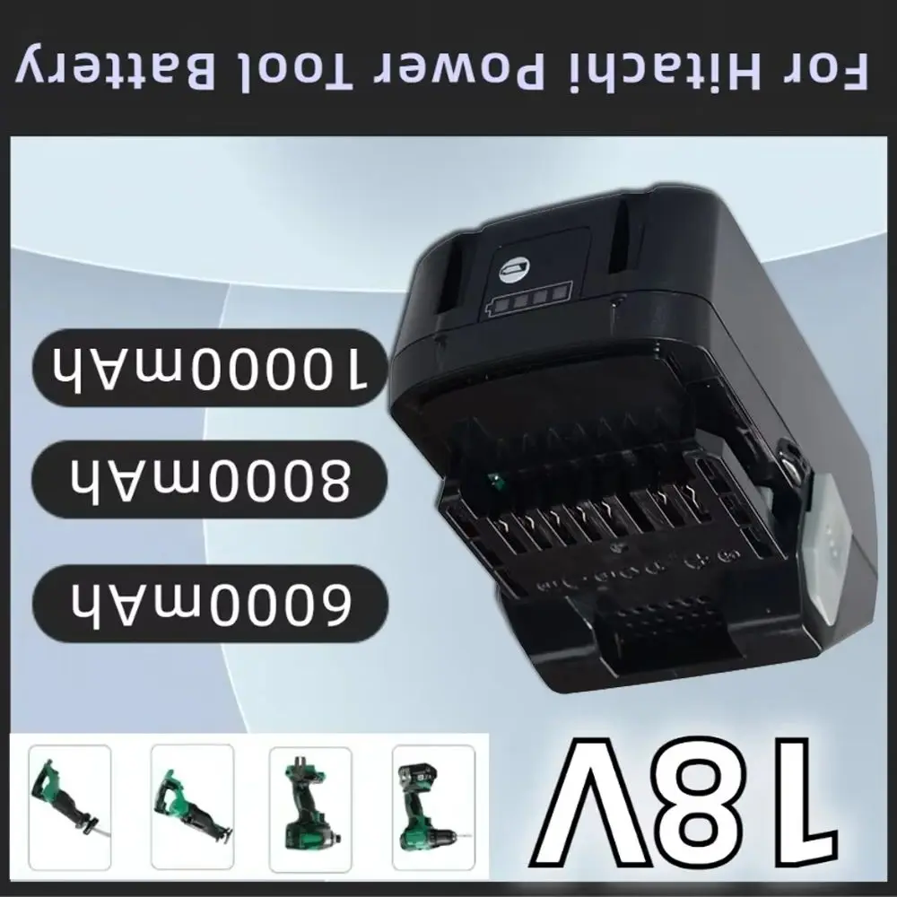 

Для Hitachi 6,0 Ач/8,0 Ач, 18 В, сменная литиевая батарея для электроинструментов Hitachi BSL1830 BSL1840 DSL18DSAL BSL1815X