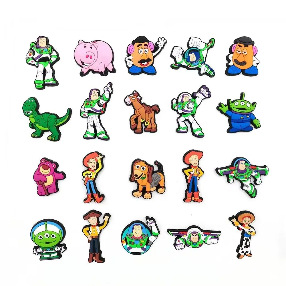 

MINISO 20Pcs Set Buzz Lightyear Cute Cartoon Shoe Charms PVC Accessories DIY Shoe Decoration Kids Gift