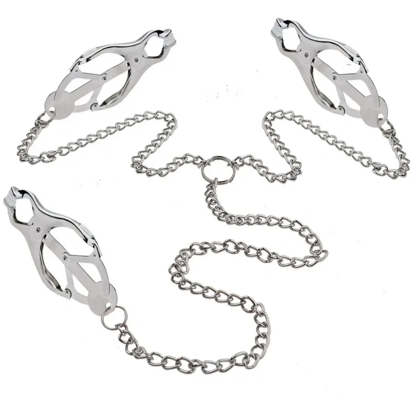 Nipple Clamps Chains Boobs Clips For Women Non Piercing Stainless Steel Breast-fed Clitorist Stimulator Unisex Juguetes Sexuales