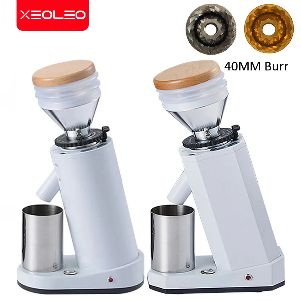 XEOLEO Electric Coffee Grinder 40mm Titanium Burr Metal Bean Hopper Exquisite Small Espresso Coffee Grinder Machin Espresso