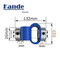 Coupling D23L32 S-type Plastic Flexible Eccentric Declination Plastic Elastic Motor Encoder 8-shaped Coupling Coupler