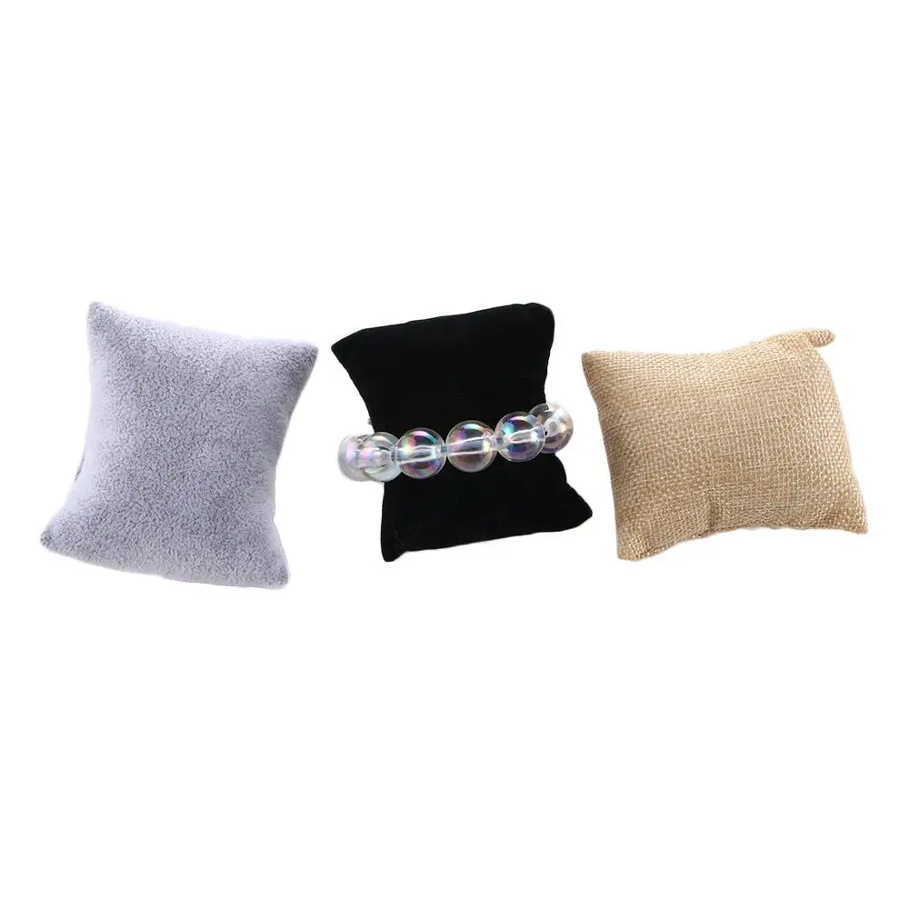 

Soft Fashion Velvet Jewelry Display Gift Wristwatch Holder Display Pillow Bracelet Display Jewelry Organizer