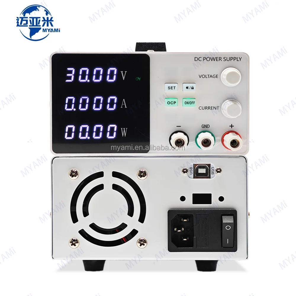 

MYAMI 30V 10A 300W 4-bit LED Display Adjustable Bench Laboratory DC Regulated Power Supply for Mobile Phone Repair