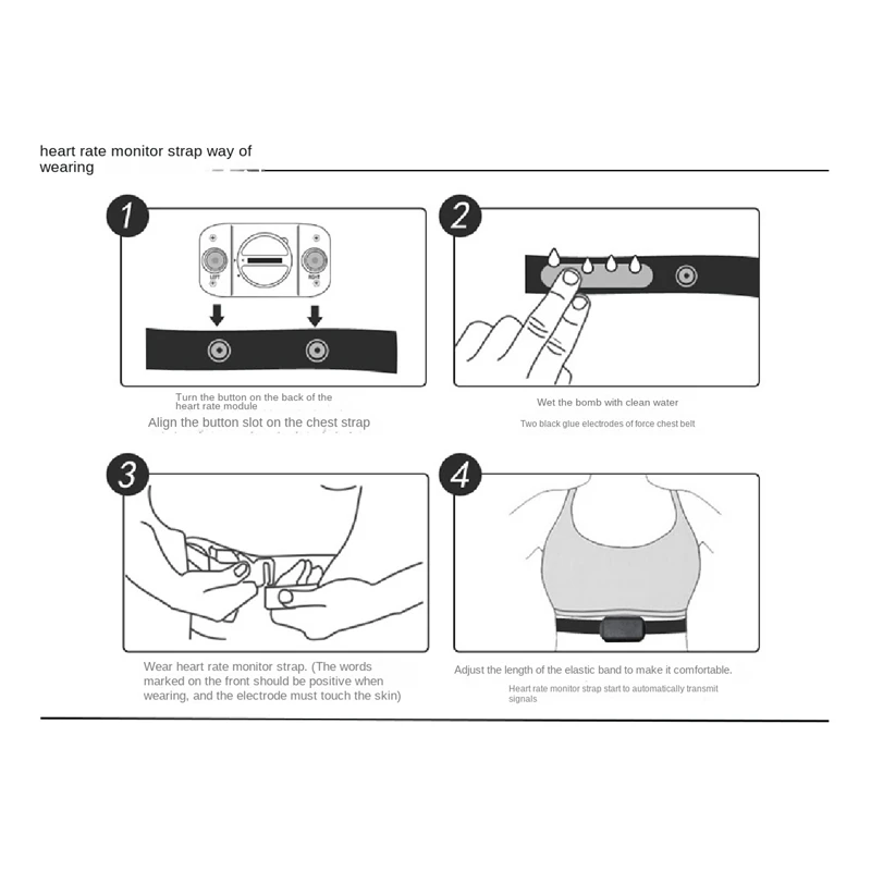 Heart Rate Belt Chest Strap Heart Rate Sensor Monitor Strap For Coospo Polar Wahoo Garmin Mount