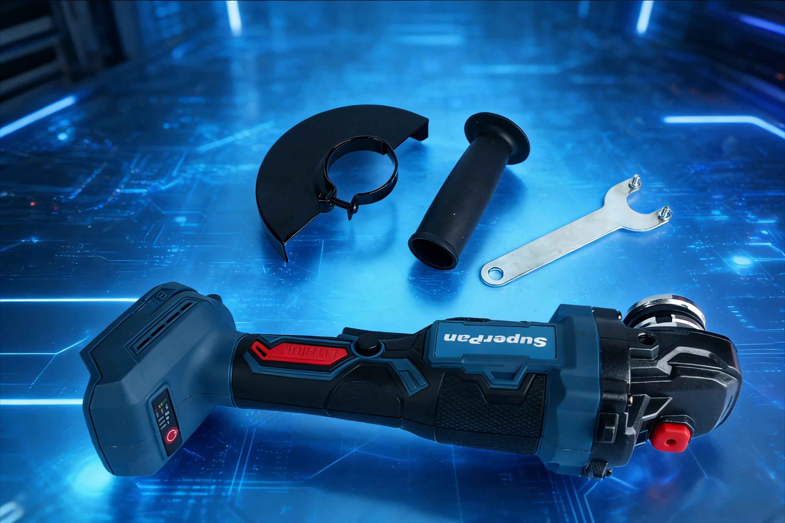 High power rechargeable angle grinder, metal stone cutting and polishing machine for Makita battery pins, not including battery