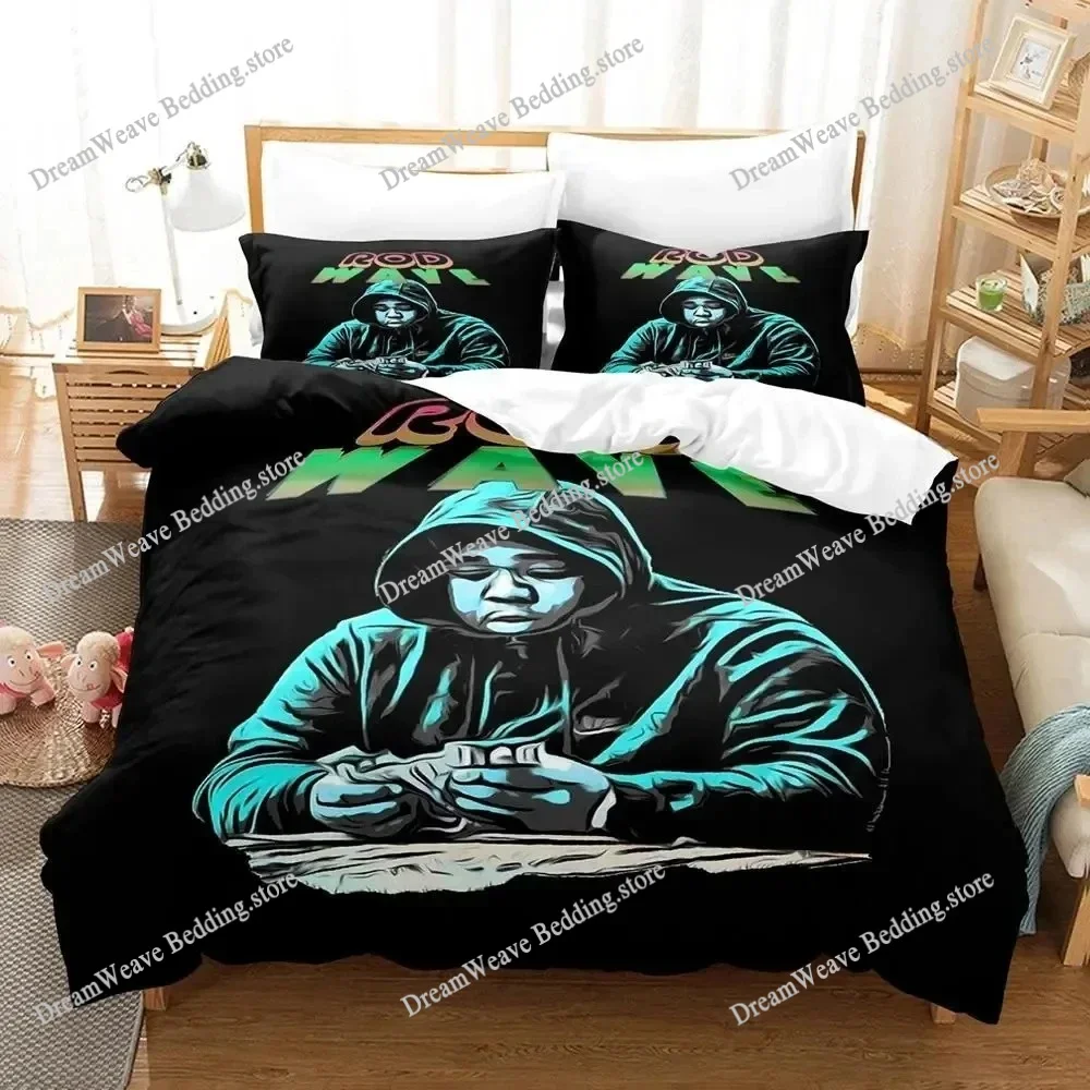 3D Print Rapper Rod Wave Bedding Set Duvet Cover Bed Set Quilt Cover Pillowcase Comforter King Queen Size Boys Adult Bedding Set
