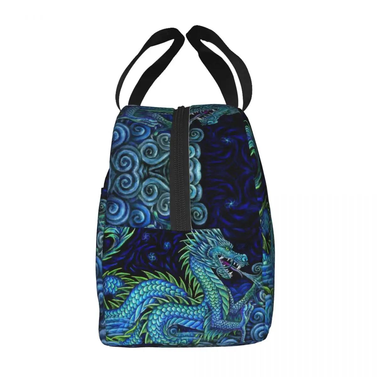 Chinese Dragon Insulated Lunch Bag Mythical Monster Portable Cooler Thermal Bento Box Women Kids Food Container Tote Bags