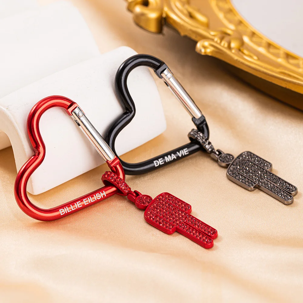Billie hip-hop fashion little character pendant keychain niche versatile hanging accessory for Men Women Hip Hop Accessories