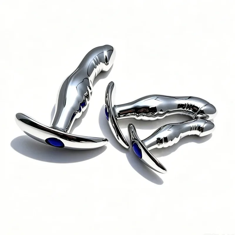 3 Sizes Gem Base Stainless Steel Butt Plug Metal Realistic Dildo Anchor Anal Plug For Prostate G-Spot Stimulation Adult Sex Toys view 5