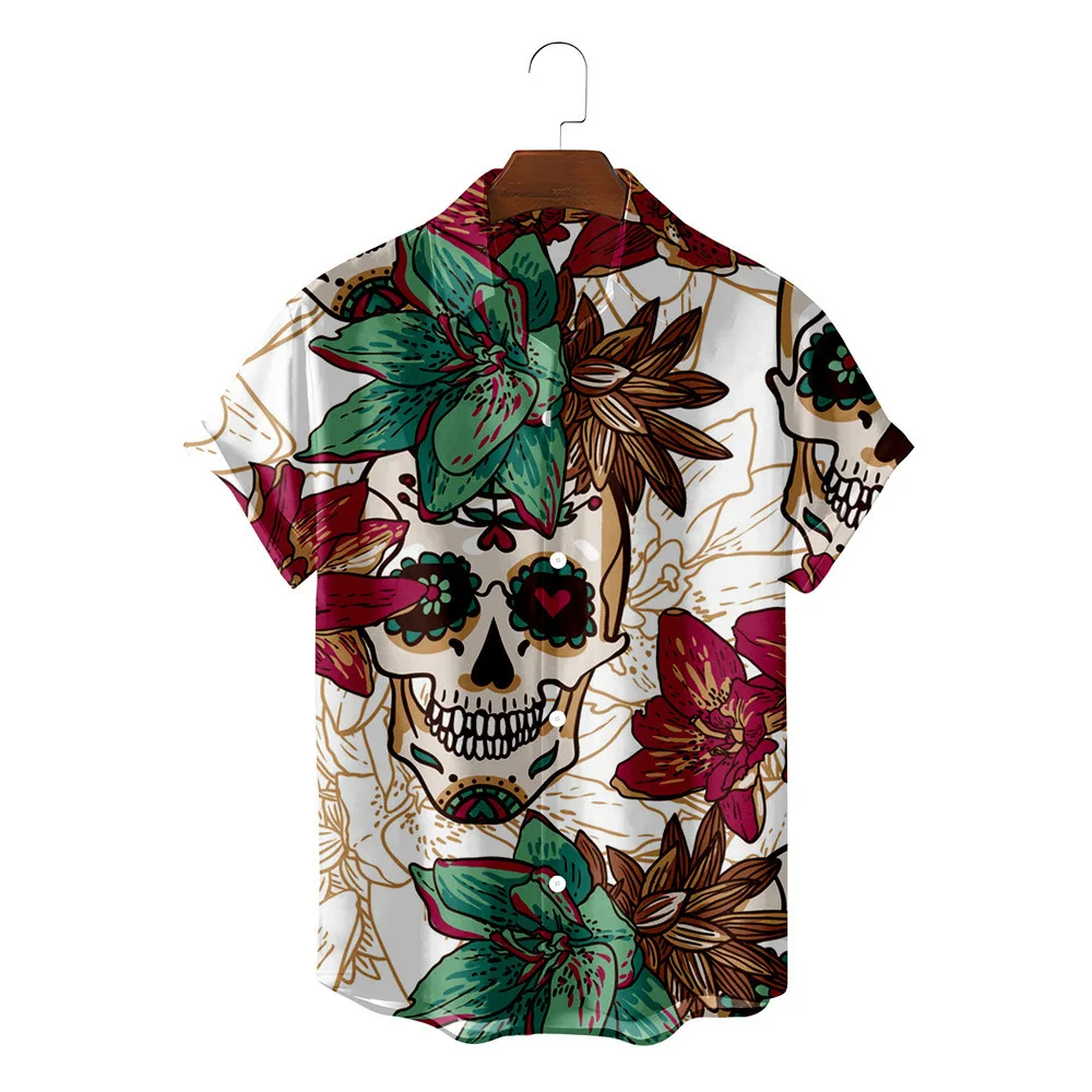 Zomer Shirt Met Korte Mouwen 2024 Nieuwe Mode Cool Bedrukt Strand Casual Hawaiiaanse Vakantie Trend Heren Vest Top Ademend