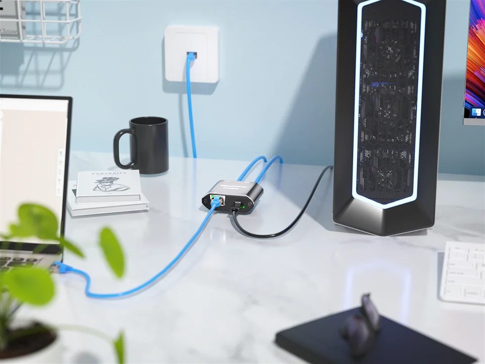 10 шт., 3-портовый 10/100/1000 Мбит/с, неуправляемый Ethernet-коммутатор, 1G, разветвитель сетевого кабеля, мини-концентратор Ethernet, автоматическое предложение, RJ45, алюминий