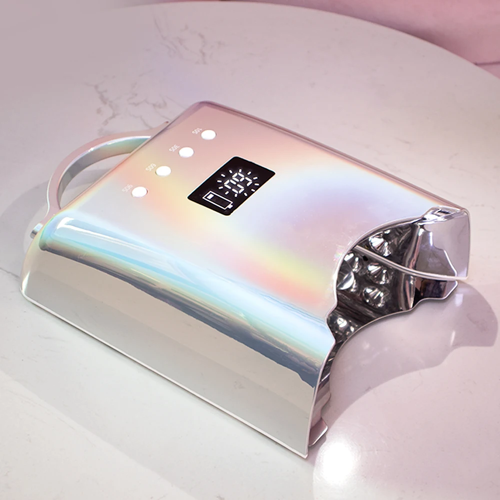 New Product 2025 Nail Supply Love This Diamond Shining Cordless Nail Drying Machine Portable 78W UV Light Emitting Diode Nail La