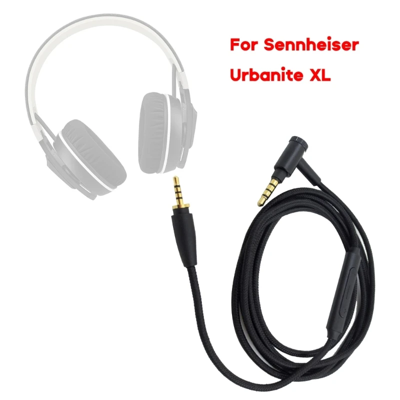 Replacement Braided Headset Cable with In-Line Controls for URBANITE XL Headsets
