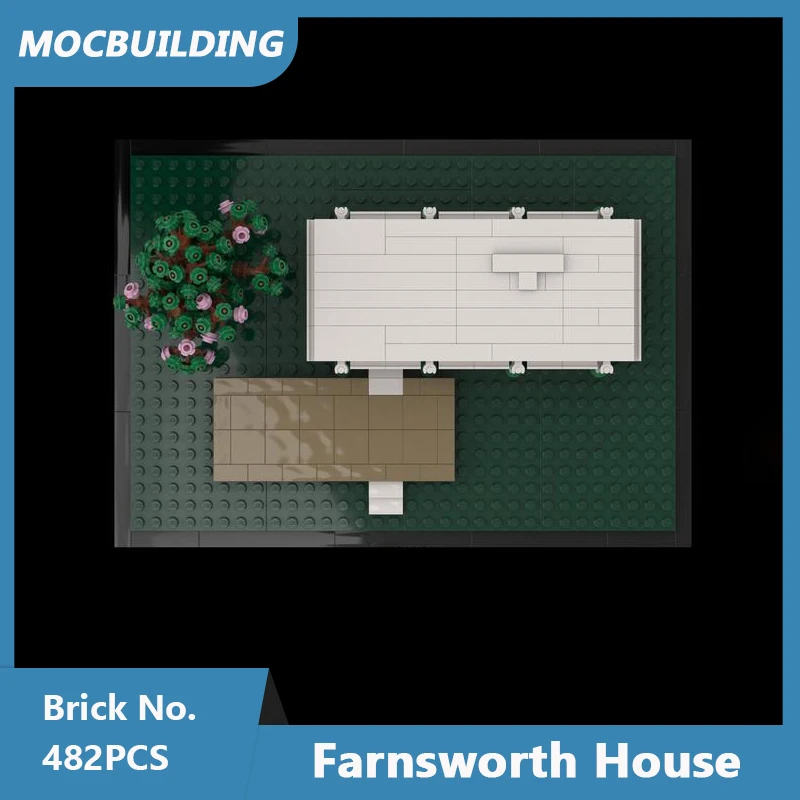 Mocbuilding Blocks Farnsworth House Model 21054 The White House Alternative Build DIY Assembled Bricks Architecture Display Toys