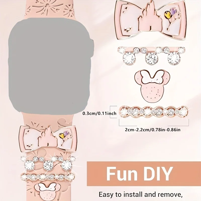 سحر حزام الساعة الرائع ذو الطابع الكرتوني وأبازيم زخرفية لترقية ملابس اليد الأنيقة