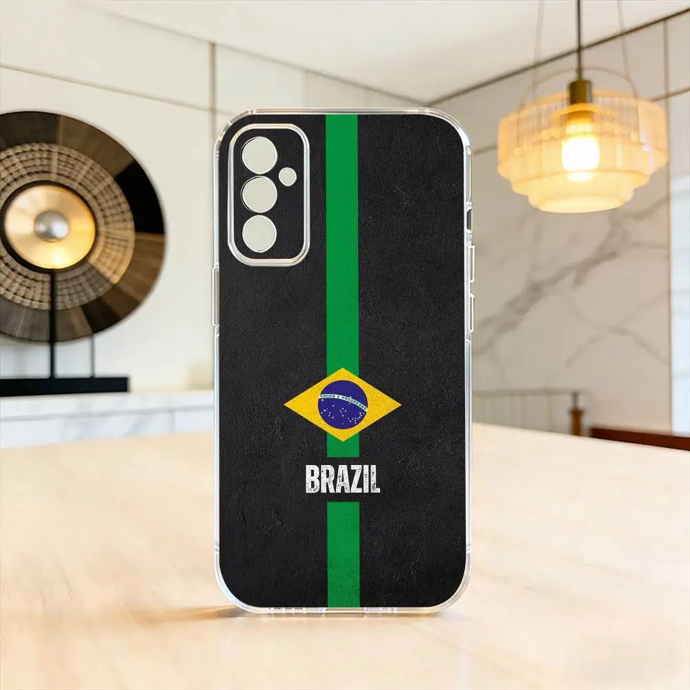 B-Brazil Brazilian Flag  Phone Case Transparent Silicone Soft For SamsungA10,12,20,21S,30,31,40,50,51,52,70,71