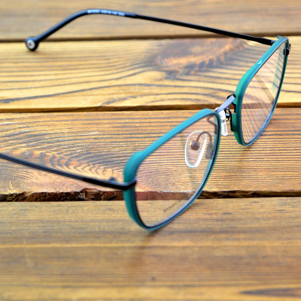 Green TR90 Frame Titanium Alloy Non-slip Temple Delicate Hinge Fashion Square Lightweight Optical Frame Spectacle