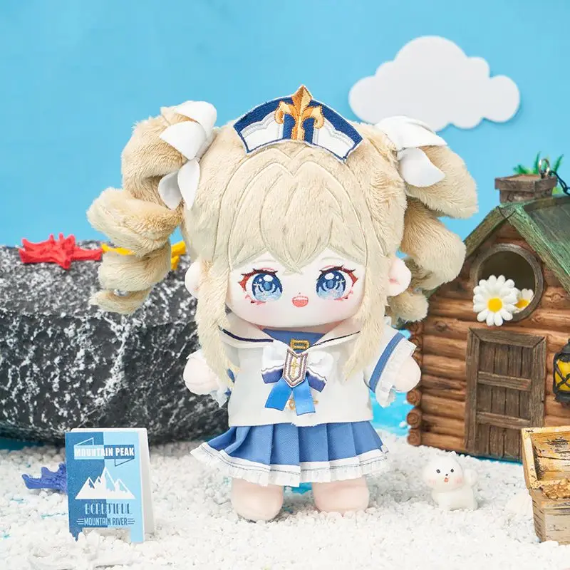 

Anime Genshin Impact Barbara Cartoon Plush Doll Cotton Body Plushie Game 20cm Dress Up Toys Cosplay Birthday Gift