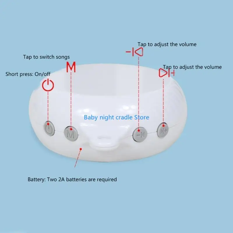 J2ff Musical Movement Baby Musical Crib Mobiel speelgoed met frame armbeugel