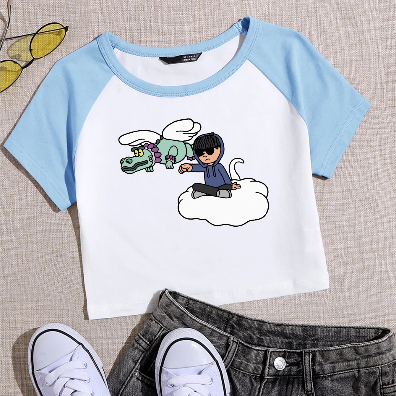 Junior H Sad Boyz 4 Life Women T Shirts Girls Crop T-Shirt Fashion Summer Fans Gift Steetswear Tops