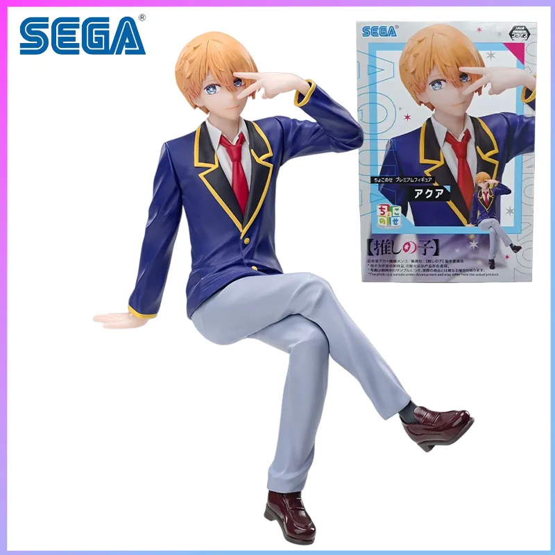 

SEGA В наличии: Фигурка Oshi No Ko Chokonose Prize в школьной форме Aqua, оригинальный набор для сборки, подарки, игрушки, модель Kawaii