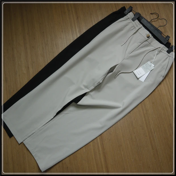 

High Waist Elastic Waist Casual Pants Men's Summer Lightweight Qui Dry Sports Pants Loose Fit Straight Leg Pants