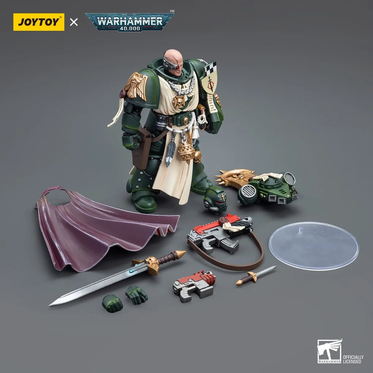 【Accessories】JOYTOY Warhammer 40k 1/18 Action Figures Dark Angels Master with Power Fist Model Toy