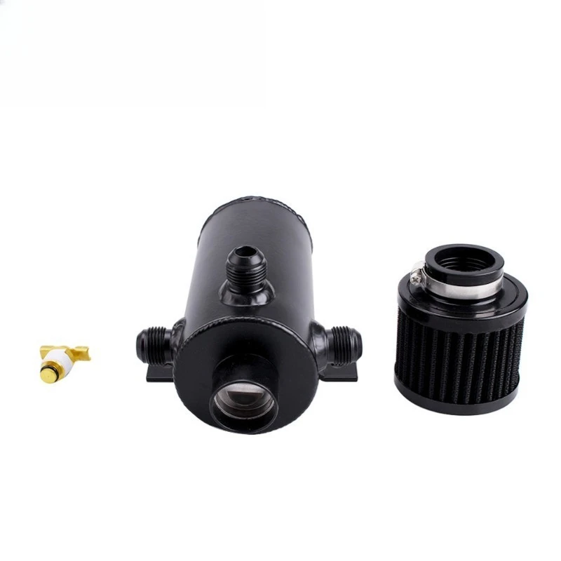 Suitable for automobile modification accessories, welding, ventilator, oil pot with air filter 0.75L exhaust gas pot three holes