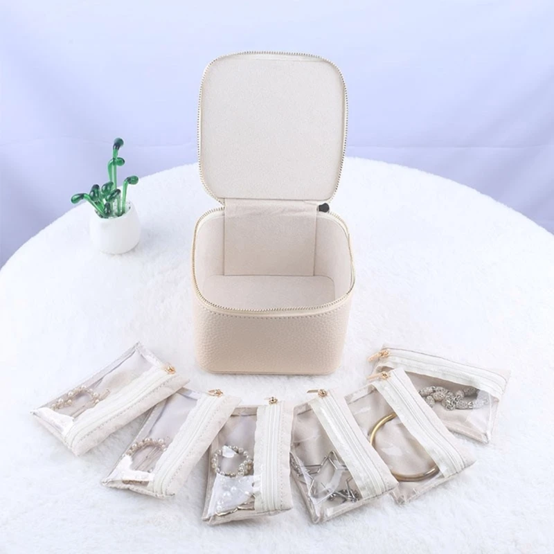 Convenient Jewelry Container Elegant Jewelry Storage Pocket Waterproof Jewelry for Earrings and Rings Dropship