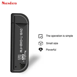 Receptor de TV Digital USB2.0 DAB FM DVB-T RTL2832U FC0012 SDR, Dongle USB con Sintonizador de TV, Control Remoto IR y Antena, Dropshipping