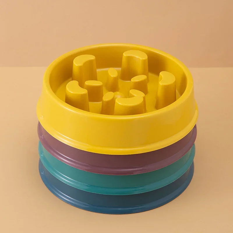 Slow Feeder Dog Bowls Dishes Bloat Stop Puppy Food Water Bowl for Dog Cat Non Slip Slow Eating Puzzle Maze Fun Pet Feeding Bowl