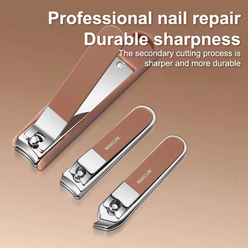 25 Kit de toilettage de voyage Kit de soins personnels ensemble de coupe-ongles en acier inoxydable 6/8 pièces outils professionnels pour ongles marron/blanc manucure