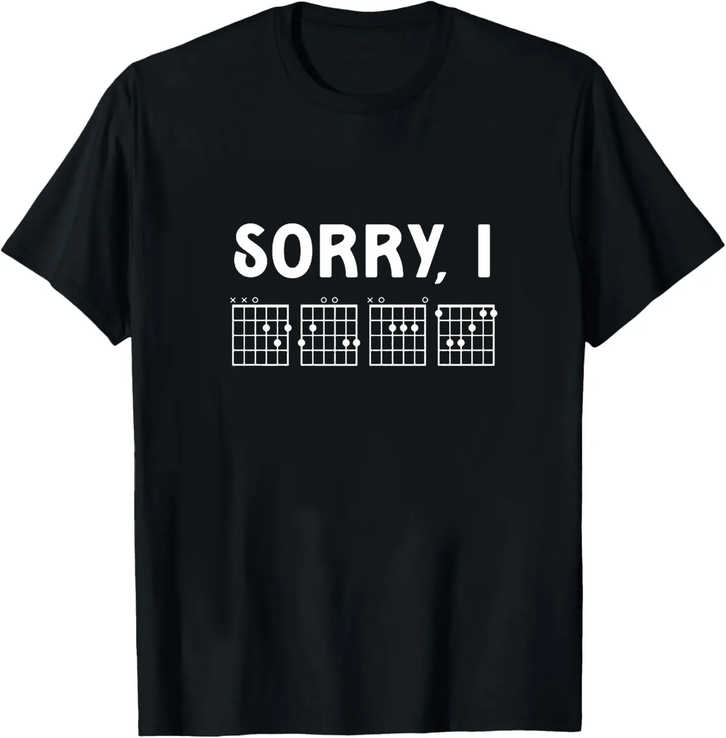 Novelty Sorry I DGAF Funny Guitarist Guitar Tab Joke Graphic Print Women's Tee Casual Oversize Loose Women Creativity Humor Top