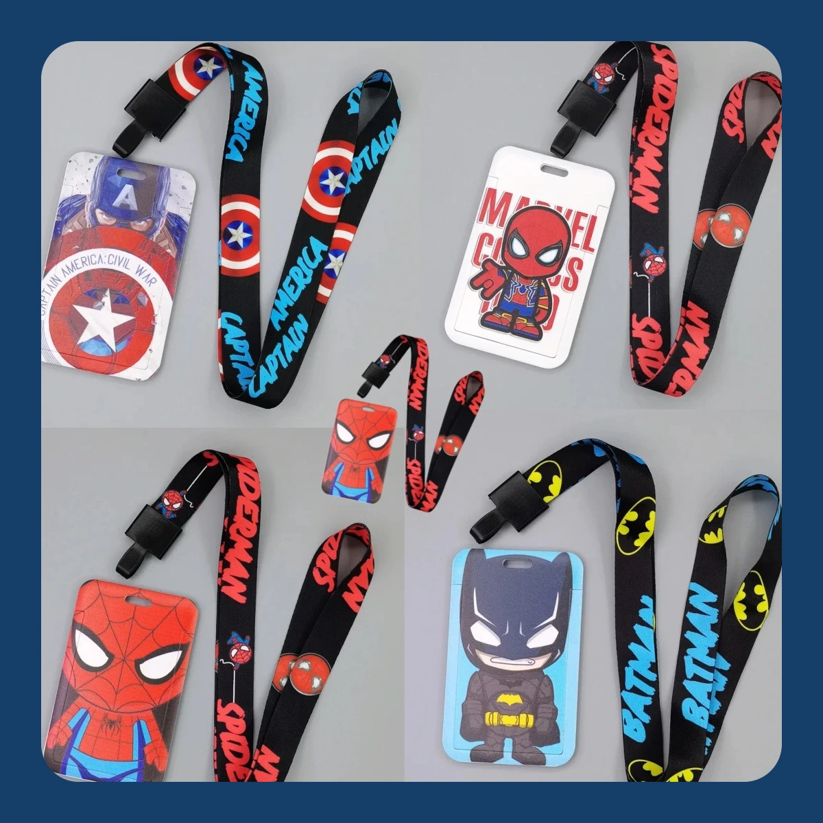 Marvel Comic Spider-Man Kartenhalter Lanyard Campus-Ausweishalter Arbeitsausweis League of Legends Peripherie-Kartenhülle Großhandel
