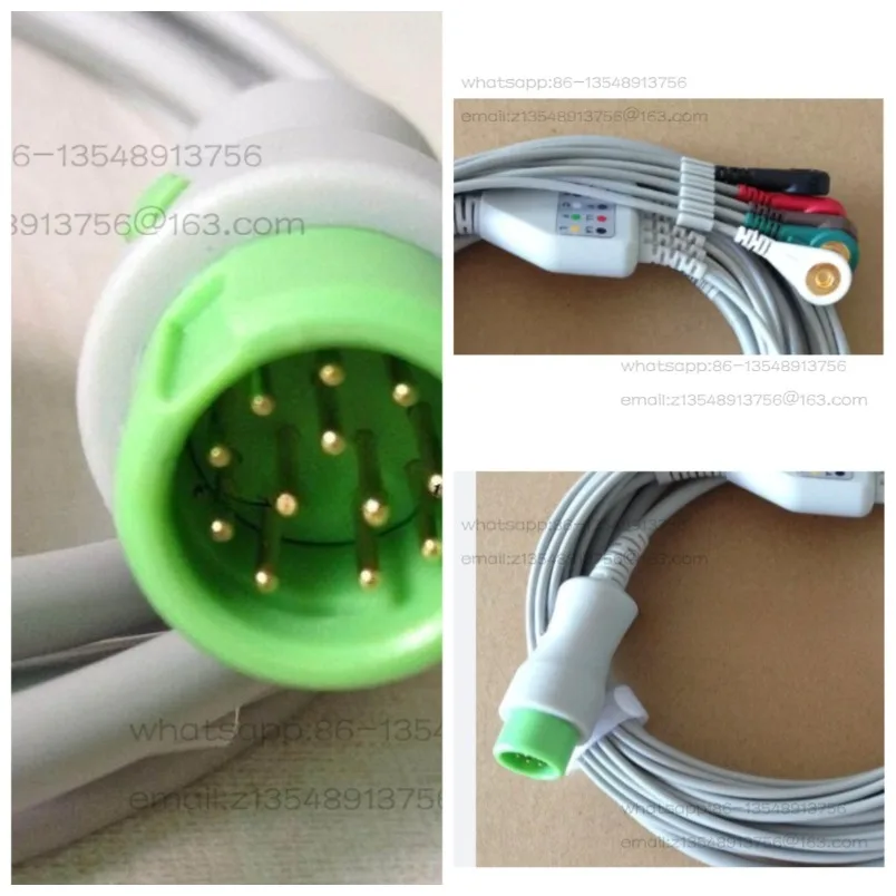 Applicable to V5 IM20 IM3 X10/PM-900 IM12 ECG Monitor Lead Cable Spot